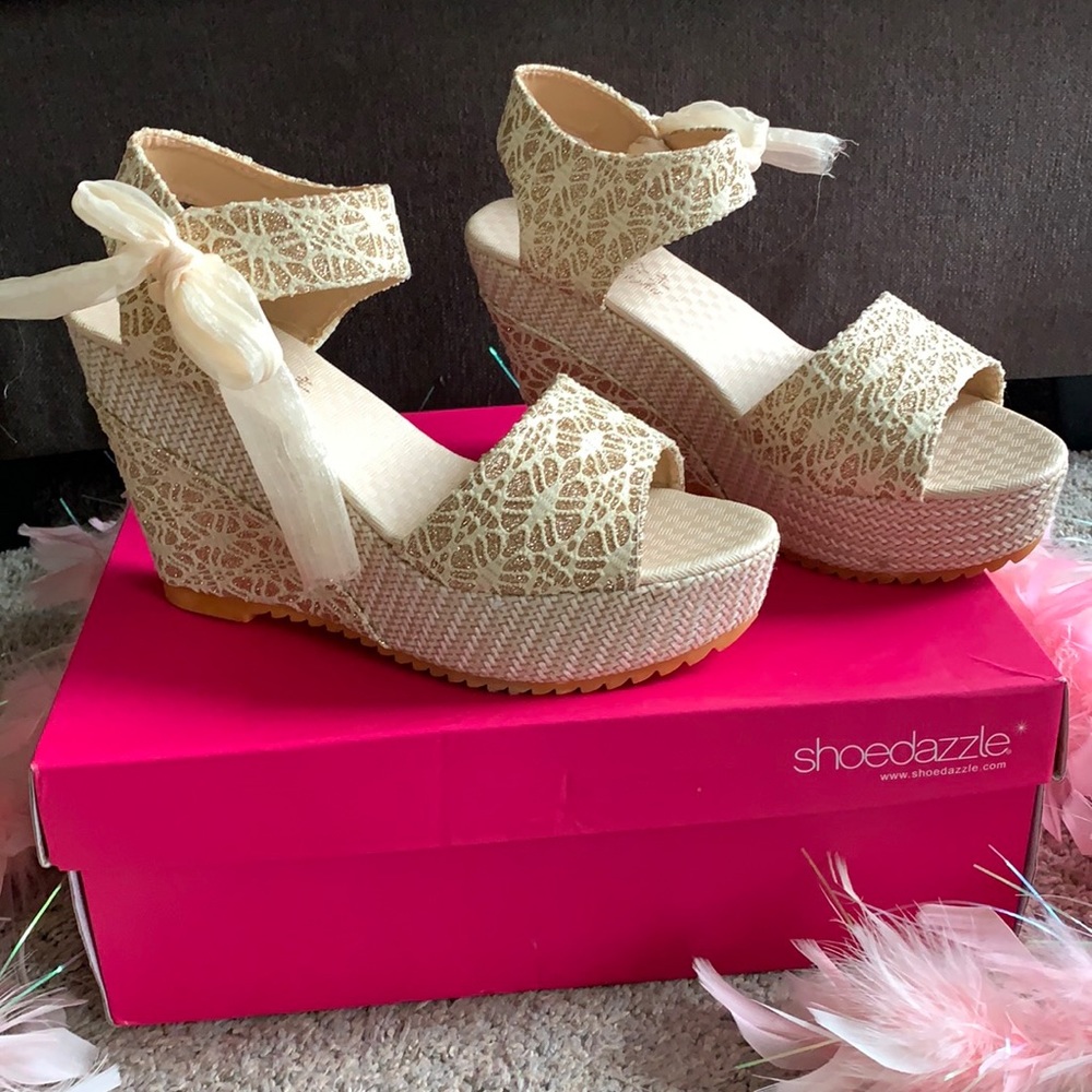 Wedge sandals (NWOT)